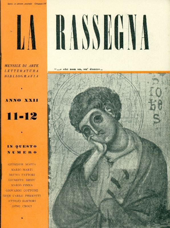 La Rassegna. Novembre-Dicembre 1953, Anno XXII, N. 11-12 | Immagine principale