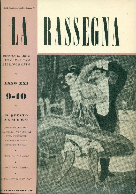 La Rassegna. Settembre-Ottobre 1952, Anno XX, N. 9-10 | Immagine principale