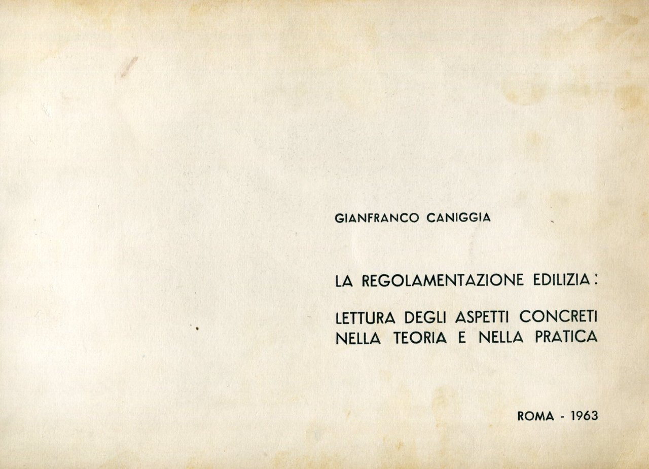 La regolamentazione edilizia: lettura degli aspetti concreti nella teoria e … | Immagine principale