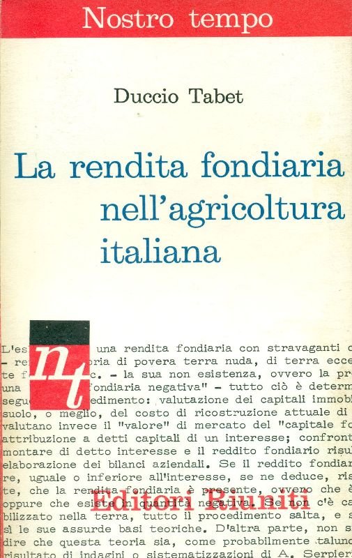La rendita fondiaria nell&amp;#39;agricoltura italiana | Immagine principale
