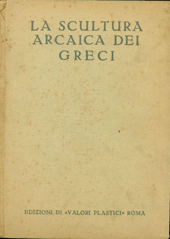 La scultura arcaica dei Greci | Immagine principale