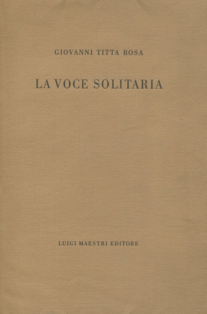 La voce solitaria | Immagine principale