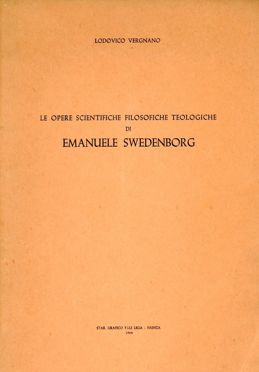 Le opere scientifiche filosofiche teologiche di Emanuele Swedenborg, | Immagine principale