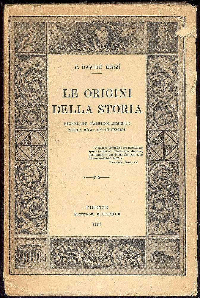 Le origini della storia ricercate particolarmente nella Roma antichissima | Immagine principale
