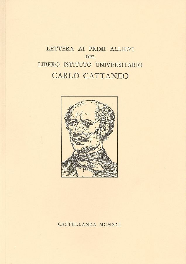 Lettera ai primi allievi del Libero Istituto Universitario Carlo Cattaneo | Immagine principale