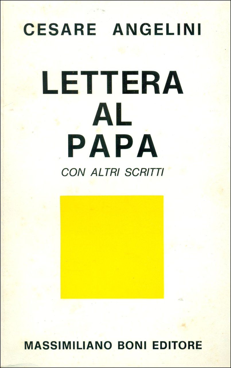 Lettera al Papa con altri scritti | Immagine principale