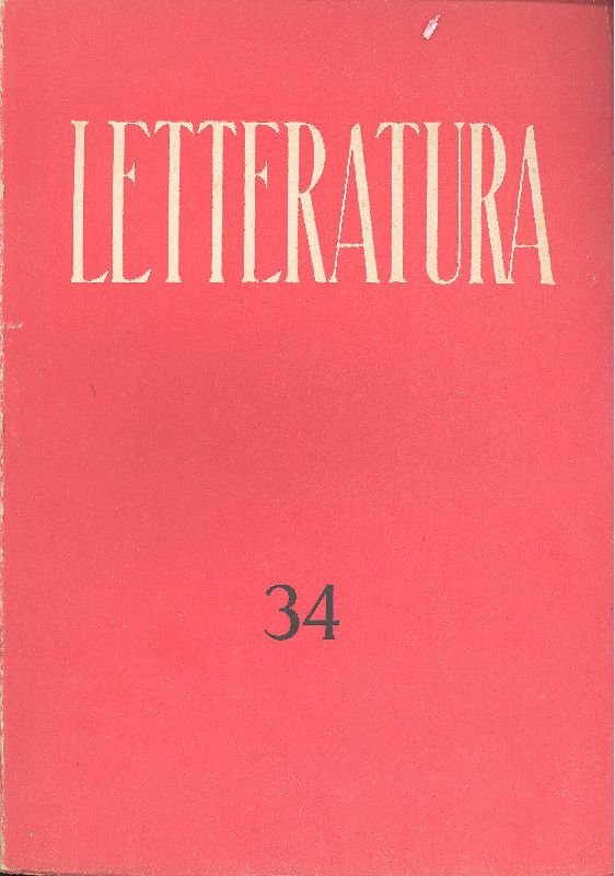 Letteratura. Maggio-Giugno 1947 - N. 34 | Immagine principale