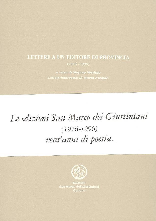 Lettere a un editore di provincia (1976-1996) | Immagine principale