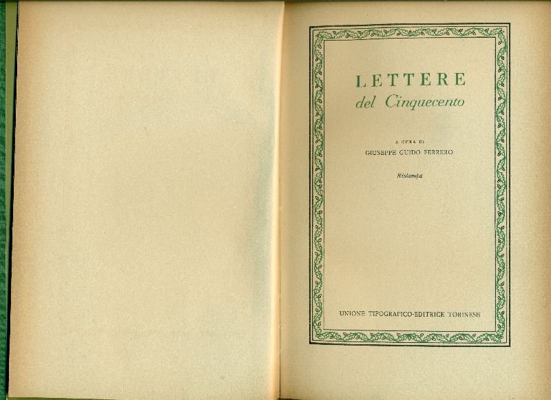Lettere del Cinquecento | Immagine principale