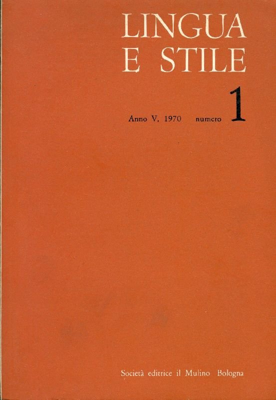 Lingua e stile. Aprile 1970 - N.1 | Immagine principale