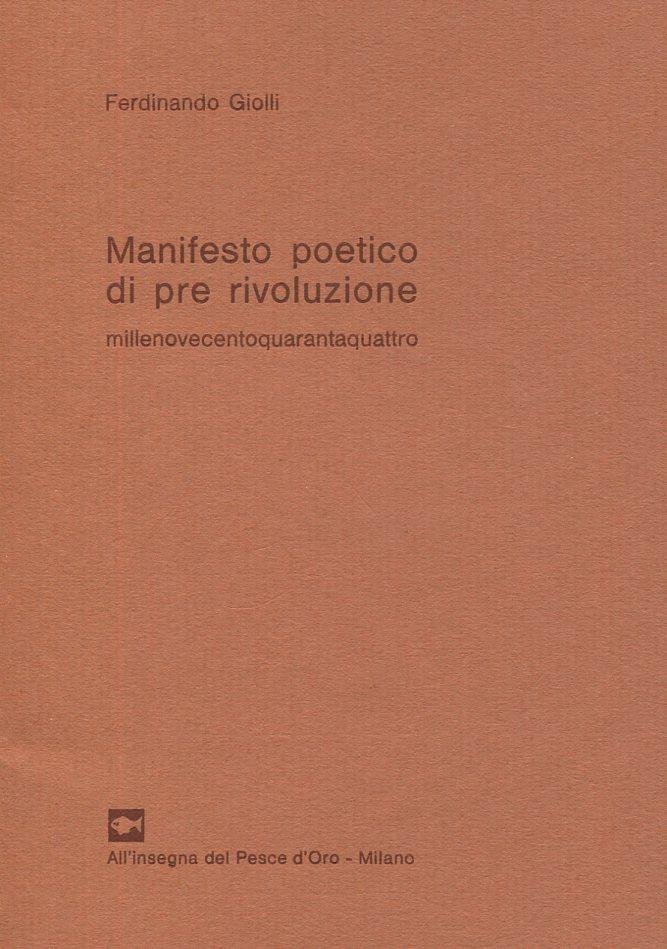 Manifesto poetico di pre rivoluzione. Millenovecentoquarantaquattro | Immagine principale
