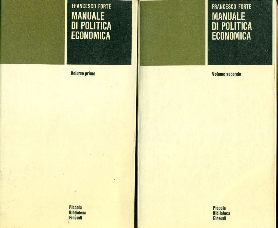Manuale di politica economica | Immagine principale
