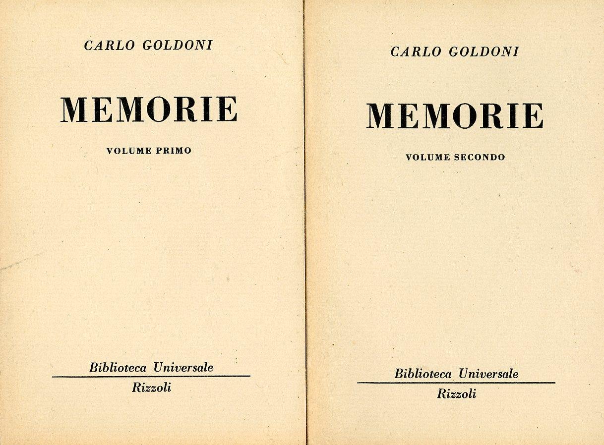 Memorie. Volume primo e Volume secondo | Immagine principale