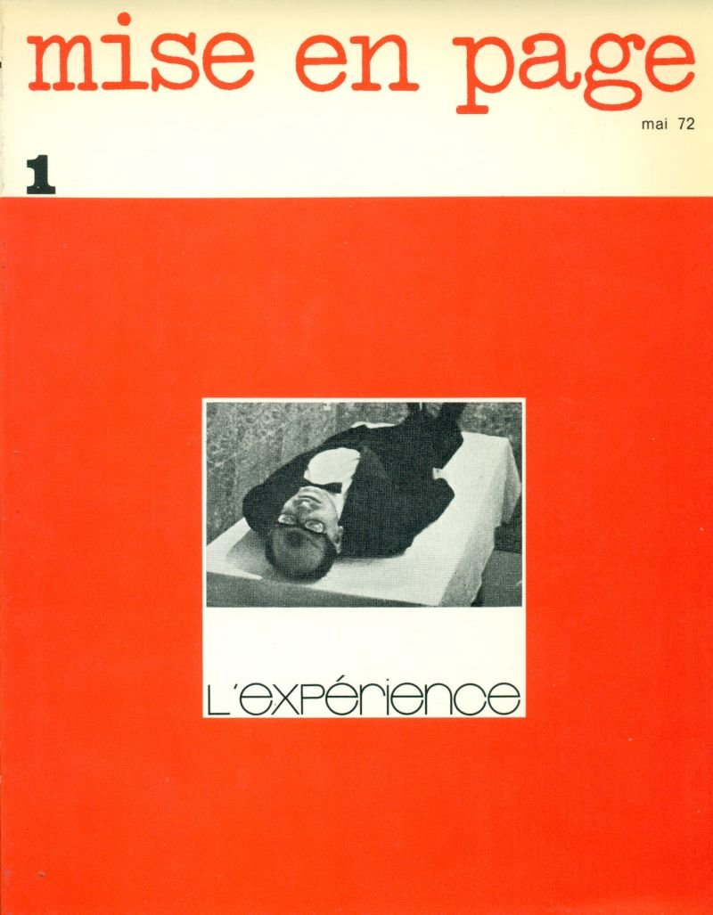 Mise en page. L'Experience. Mai 72, 1 | Immagine principale