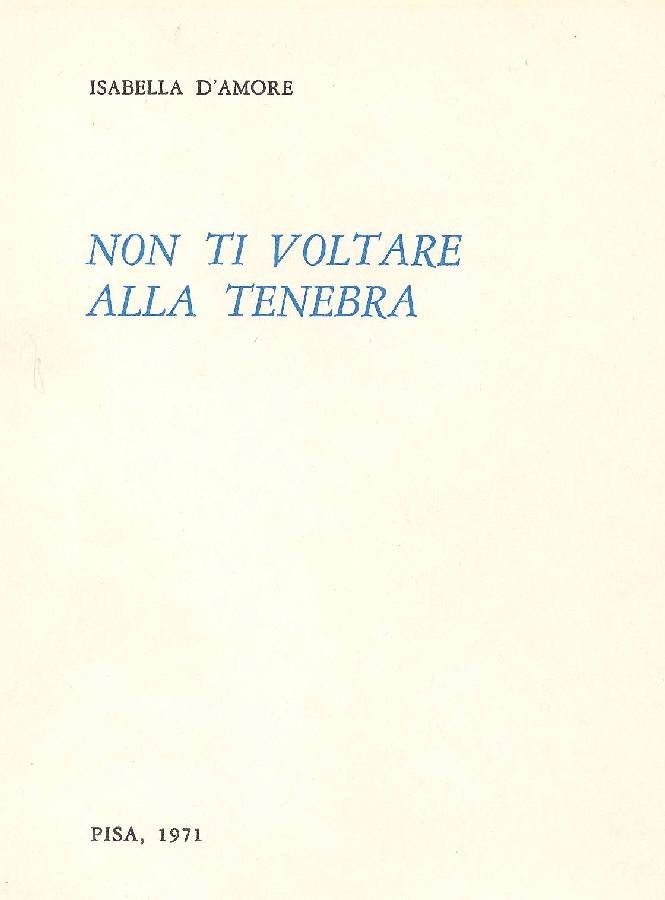 Non ti voltare alla tenebra | Immagine principale