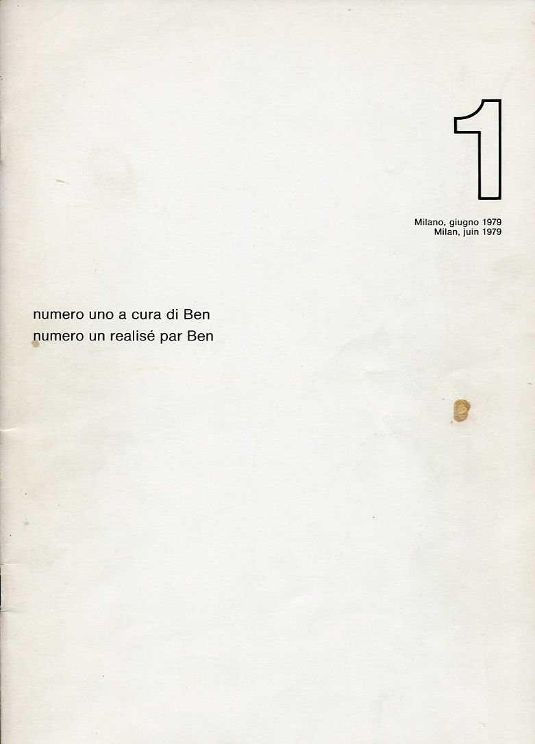 Numero uno a cura di Ben. Numero un realisé par … | Immagine principale