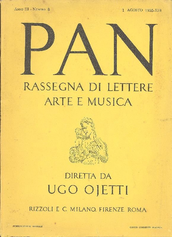 Pan. Anno III, Numero 8, 1 Agosto 1935 | Immagine principale