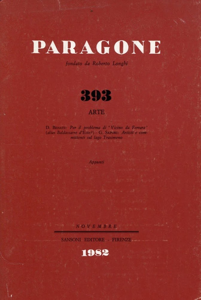 PARAGONE. Arte. Anno XXXIII - Numero 393 - Novembre 1982 | Immagine principale