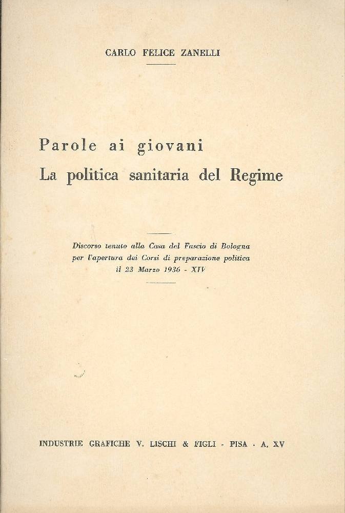 Parole ai giovani. La politica sanitaria del Regime | Immagine principale