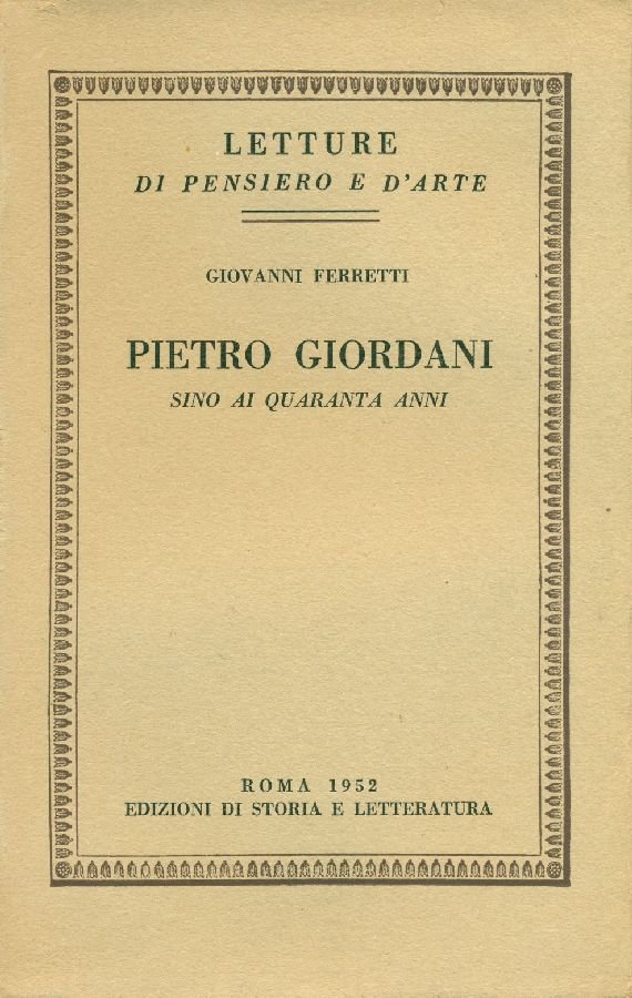 Pietro Giordani sino ai quaranta anni | Immagine principale