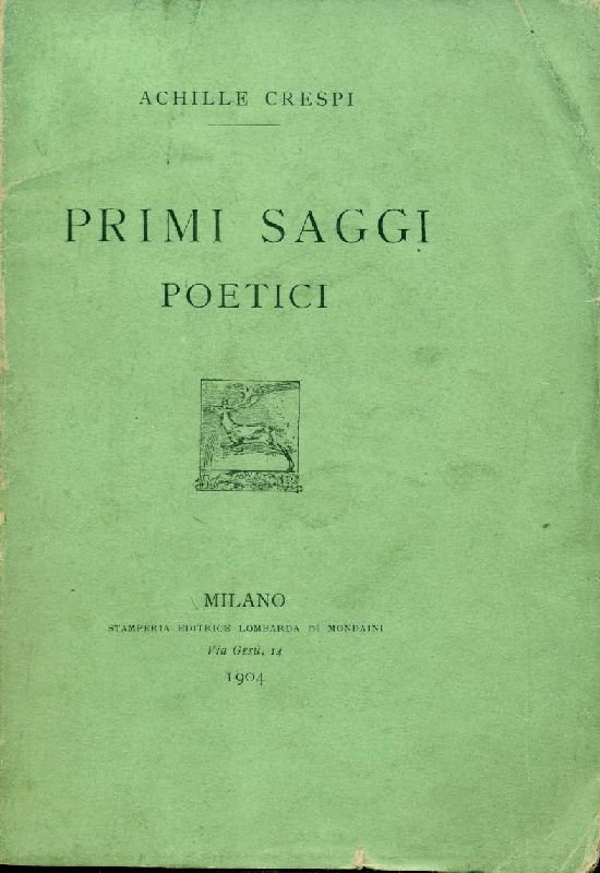 Primi saggi poetici | Immagine principale