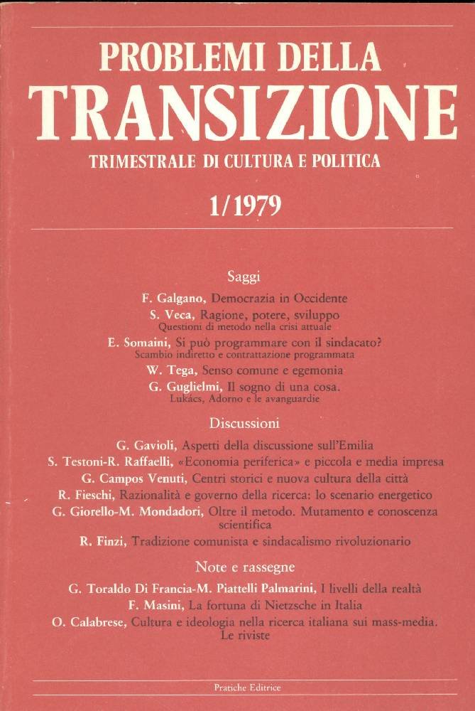 Problemi della Transizione. 1979 - N.1 | Immagine principale