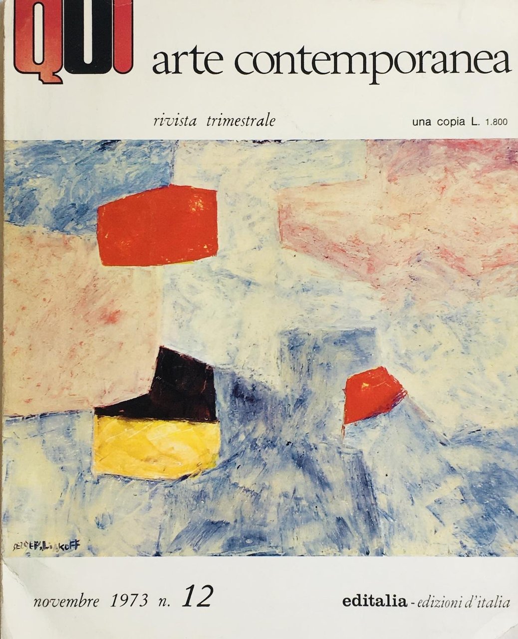 Qui Arte Contemporanea. Novembre 1973. N. 12 | Immagine principale