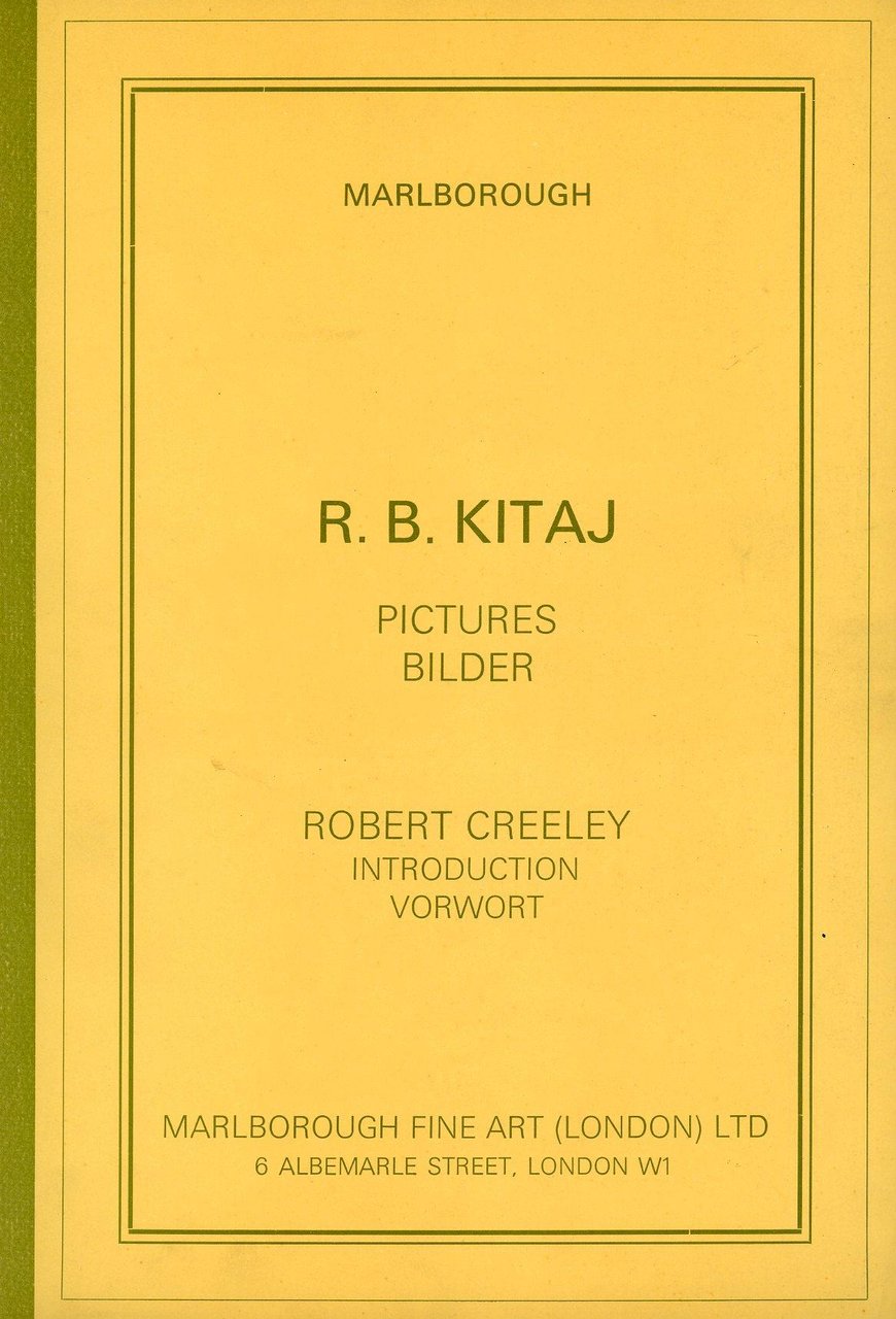 R.B. Kitaj. Pictures Bilder | Immagine principale