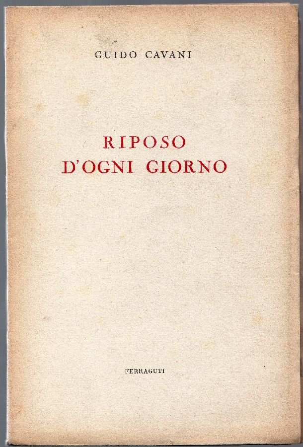Riposo d'ogni giorno. Poesie | Immagine principale