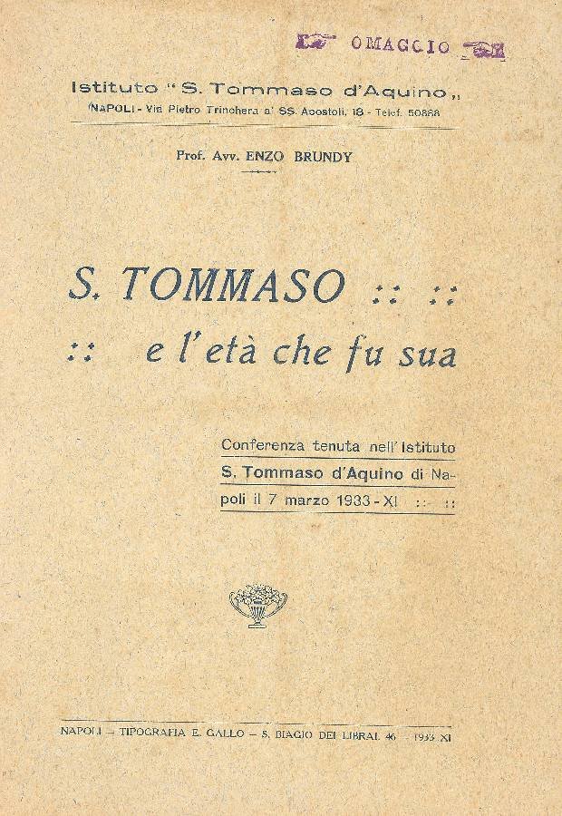S. Tommaso e l&amp;#39;età che fu sua | Immagine principale