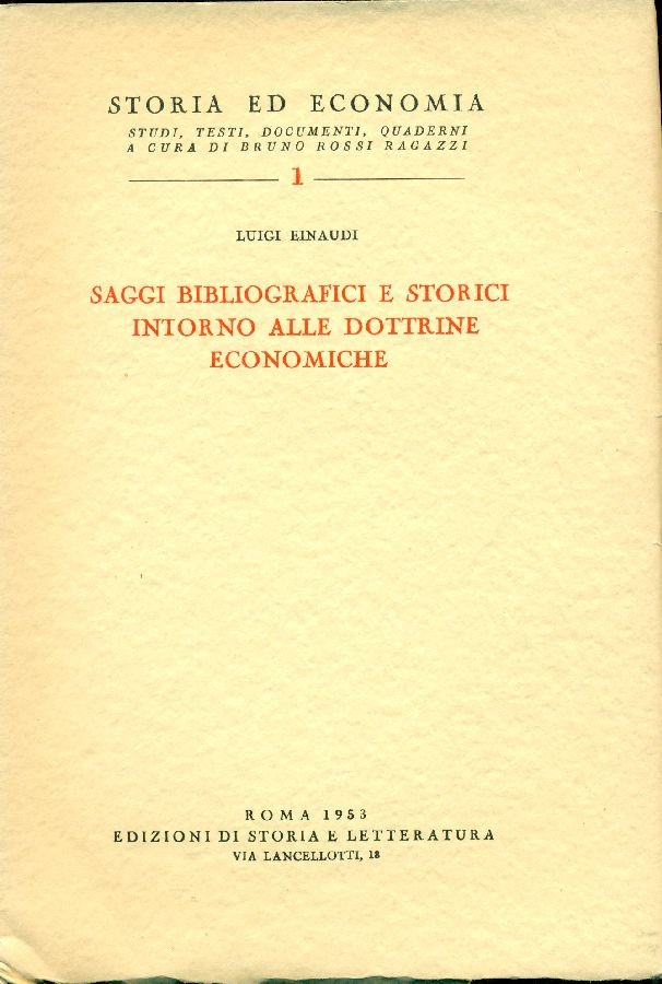 Saggi bibliografici e storici intorno alle dottrine economiche | Immagine principale