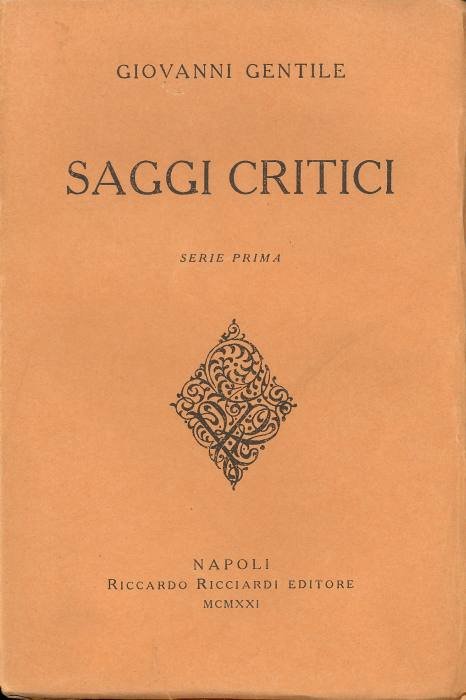 Saggi critici. Serie prima | Immagine principale
