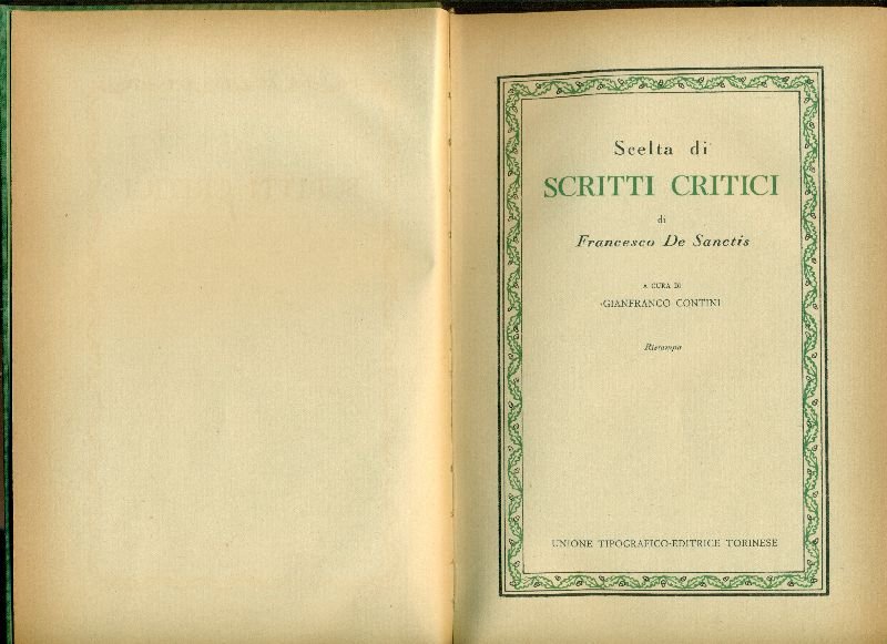 Scelta di scritti critici | Immagine principale