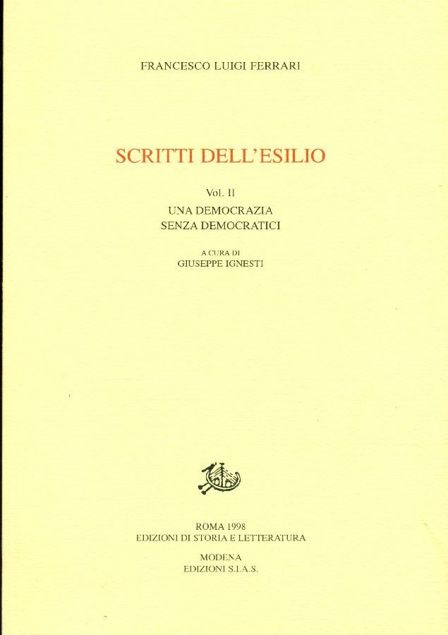 Scritti dell'esilio. Vol. II: Una democrazia senza democratici | Immagine principale