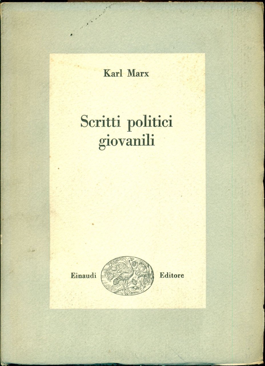 Scritti politici giovanili | Immagine principale