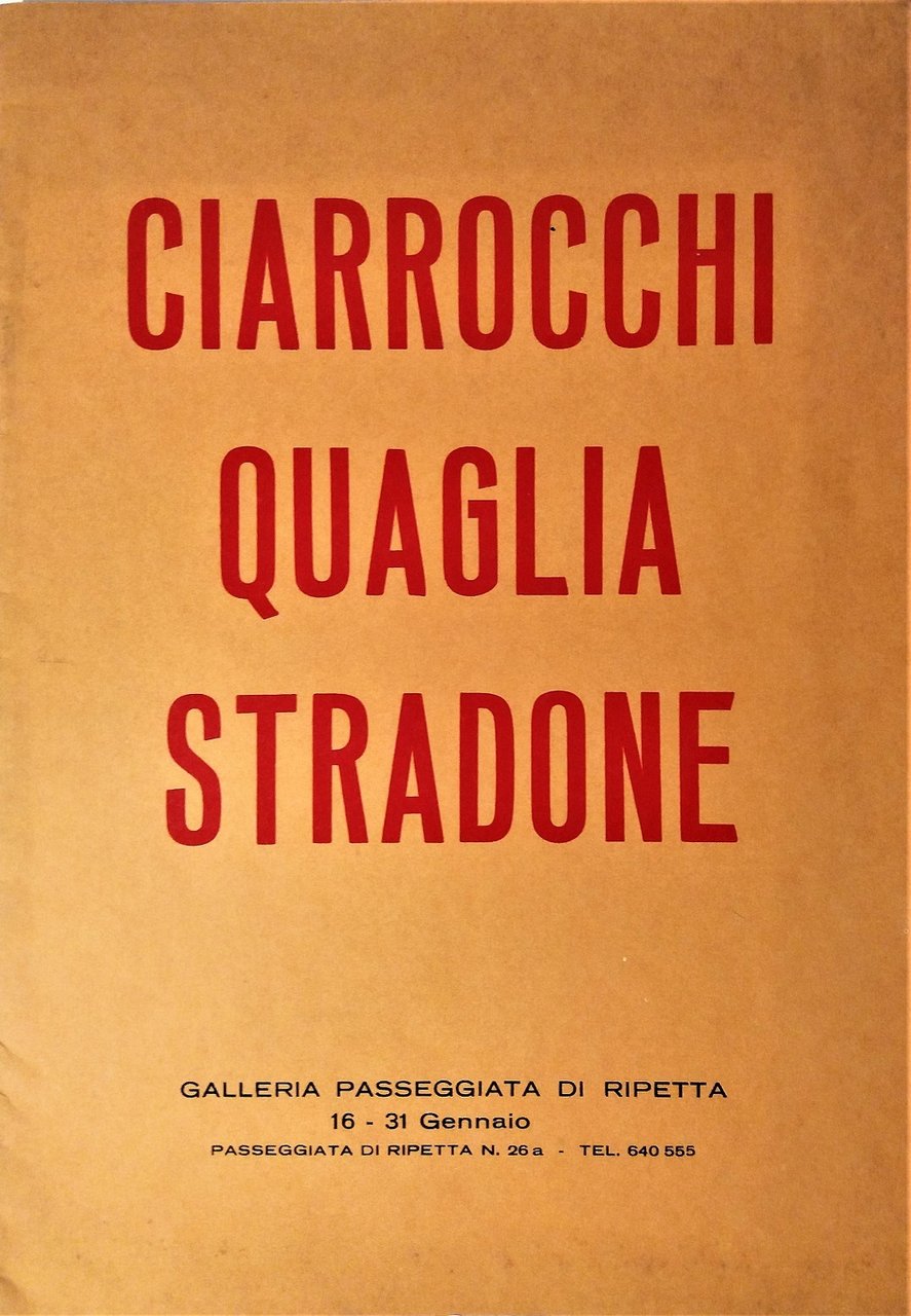 Seconda mostra dei pittori Ciarrocchi Quaglia Stradone | Immagine principale