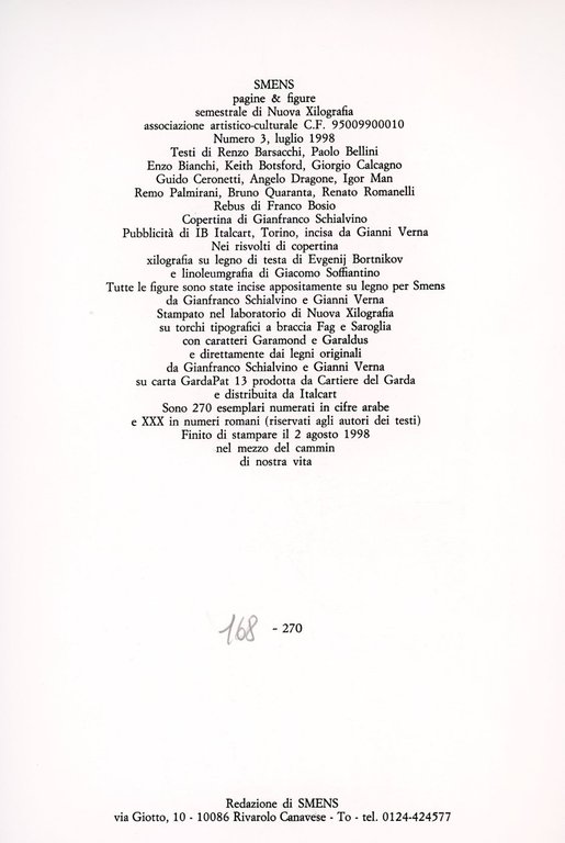 Smens III. Verità e Menzogna. Luglio 1998 | Immagine Gallery 7