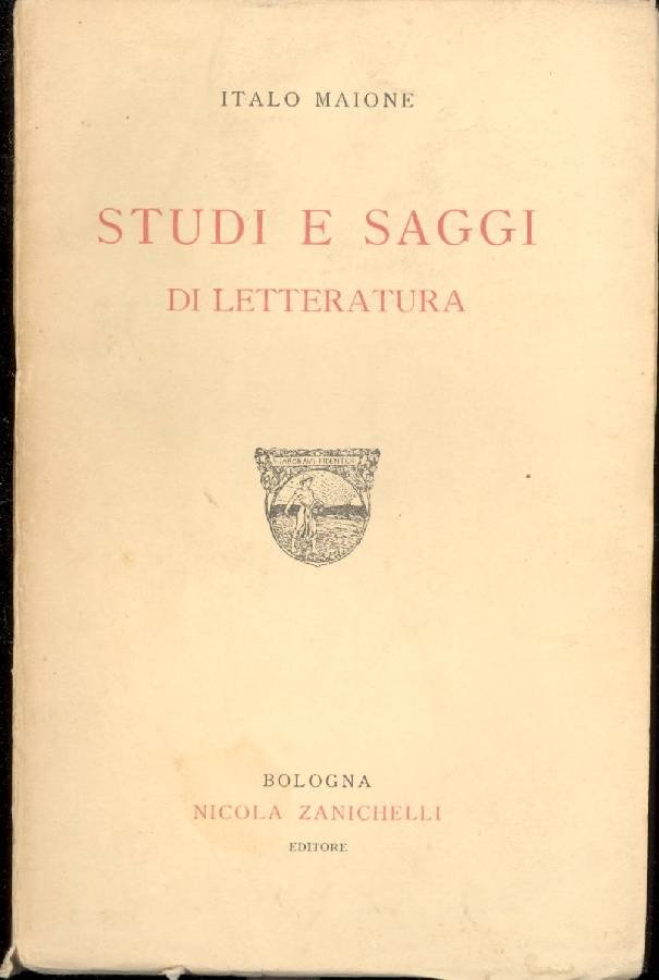 Studi e saggi di letteratura | Immagine principale