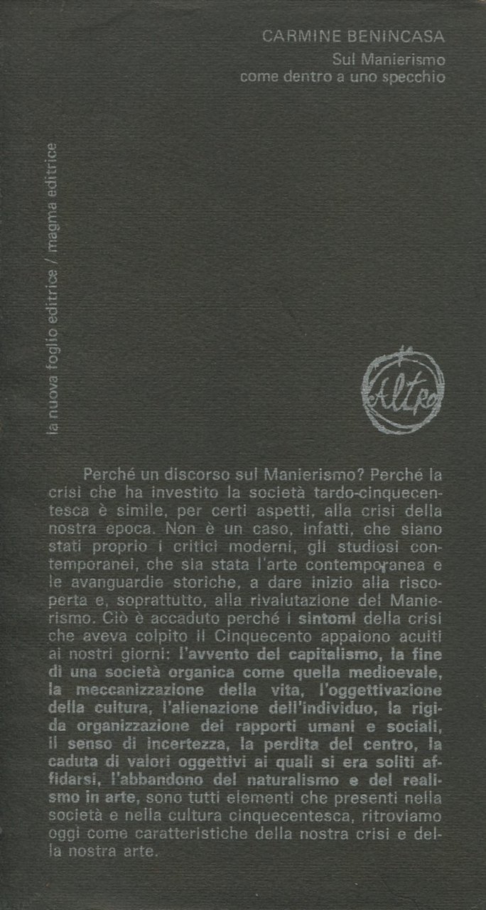 Sul Manierismo come dentro a uno specchio (il mondo come … | Immagine principale