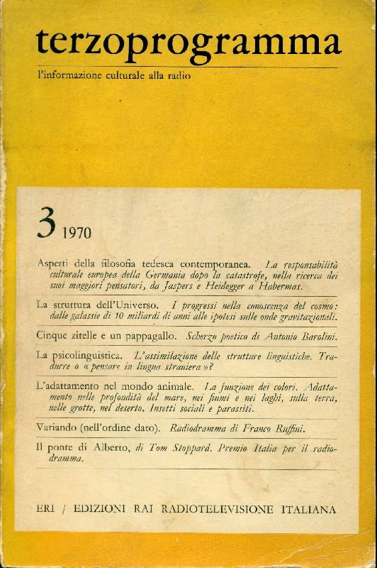 Terzoprogramma. N.3, 1970 | Immagine principale
