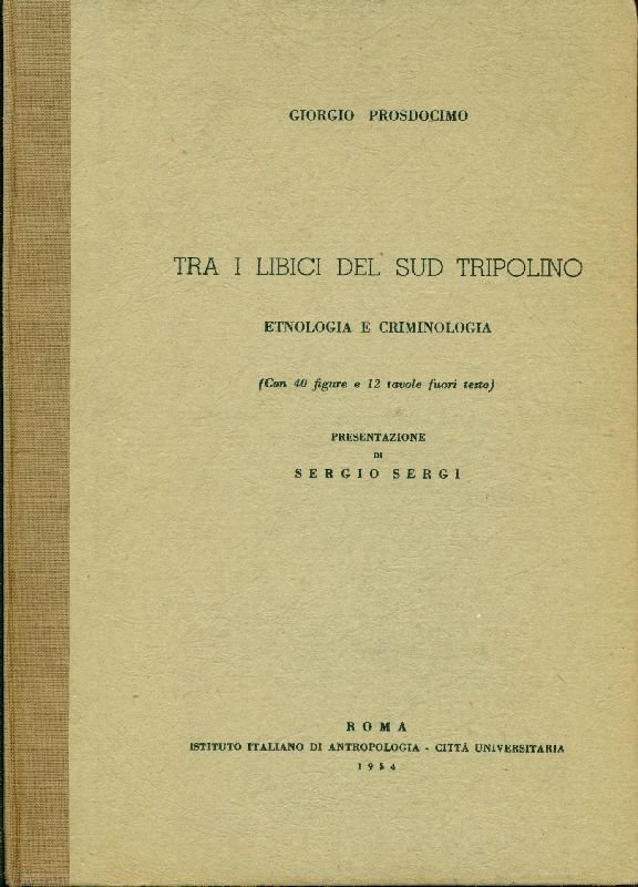 Tra i libici del sud tripolino. Etnologia e criminologia | Immagine principale