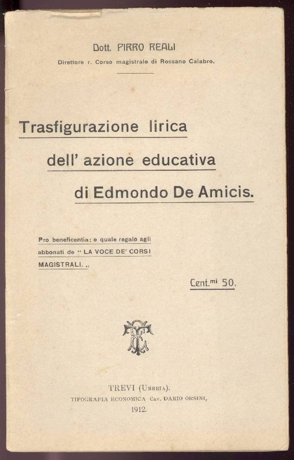 Trasfigurazione lirica dell&amp;#39;azione educativa di De Amicis | Immagine principale
