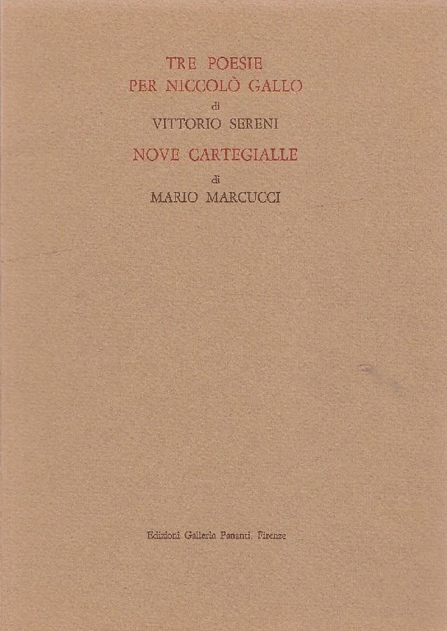 Tre poesie per Niccolò Gallo | Immagine principale
