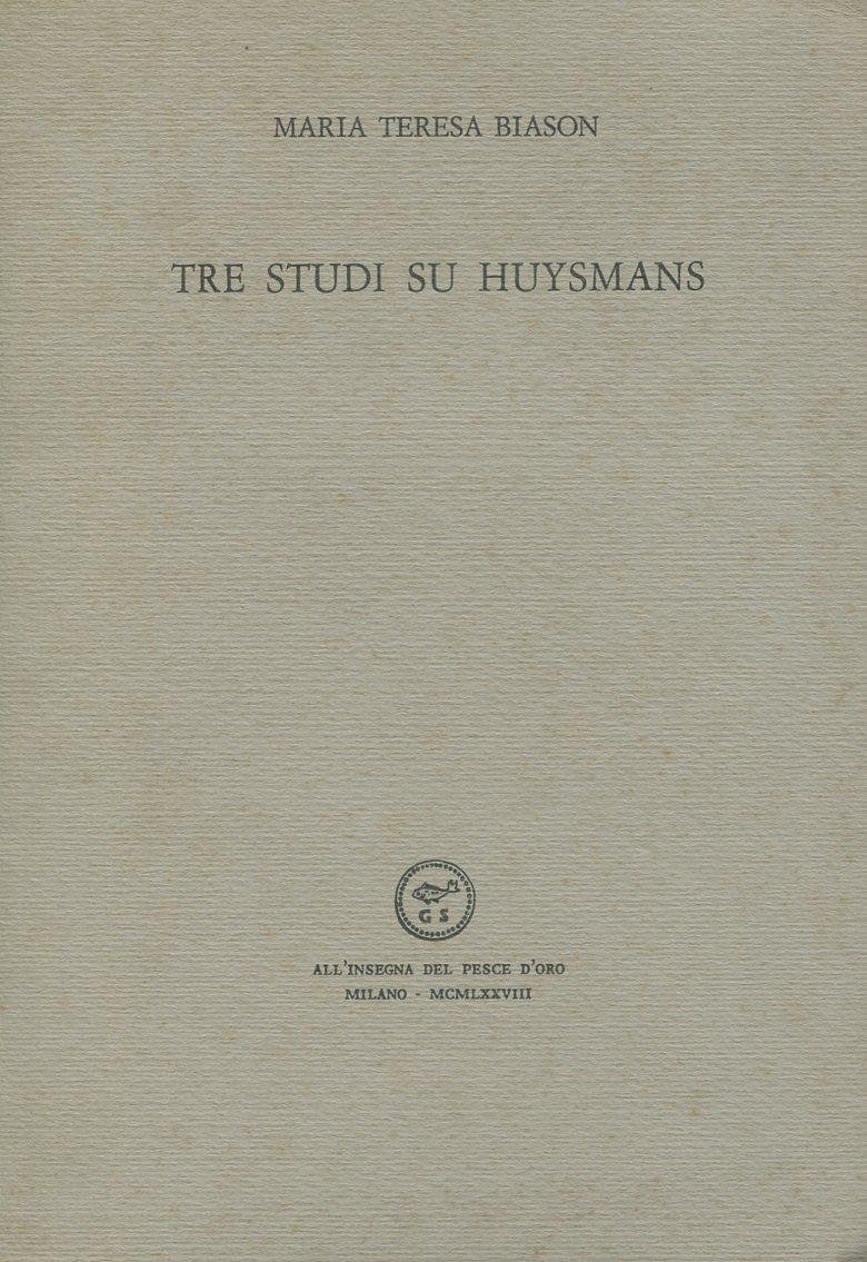Tre studi su Huysmans | Immagine principale