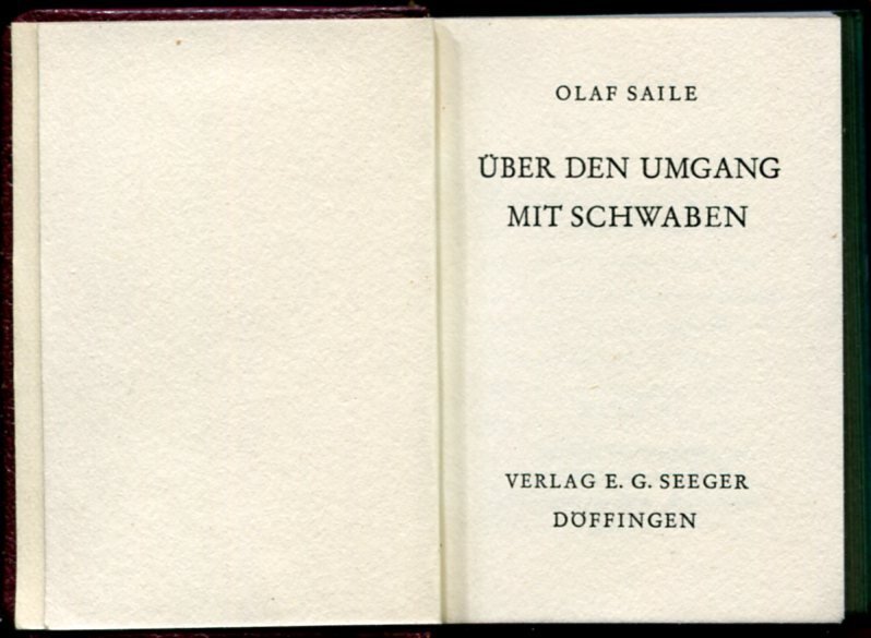 Uber den umgang mit schwaben | Immagine principale