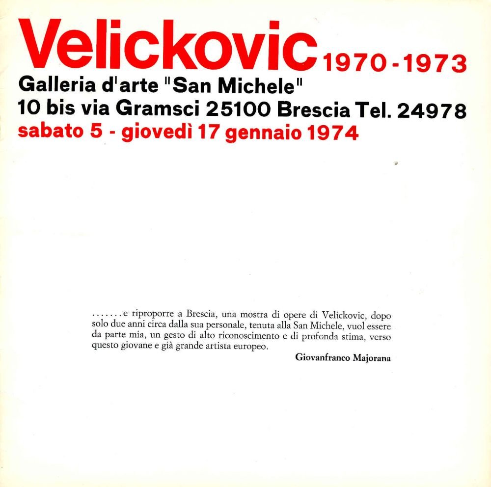Velickovic 1970-1973 | Immagine principale