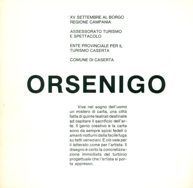 Vittorio Orsenigo. Opere su carta dal 2 al 30 settembre … | Immagine principale