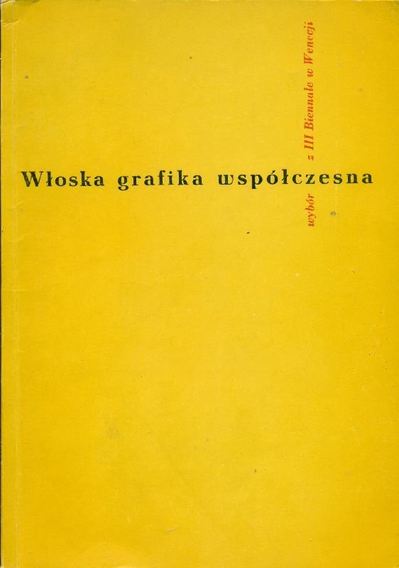 Wloska grafika wspolczesna. Wybor z III Biennale w Wenecji | Immagine principale