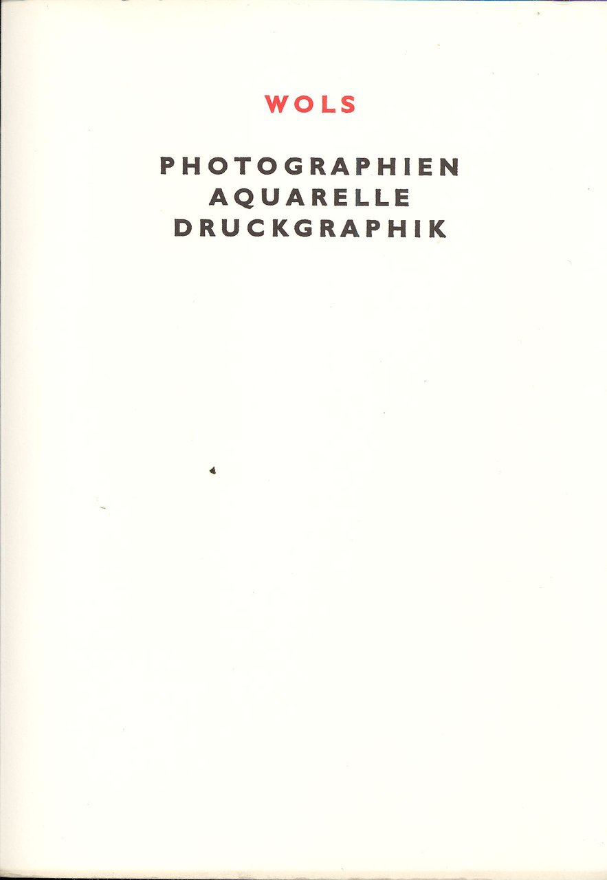 Wols. Photographien Aquarelle Druckgraphik | Immagine principale