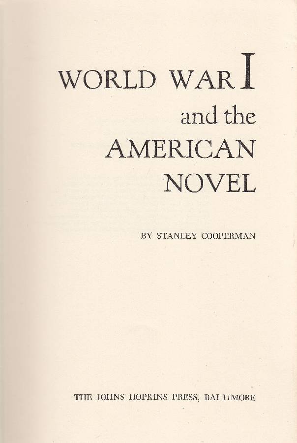 World War I and the American Novel | Immagine principale